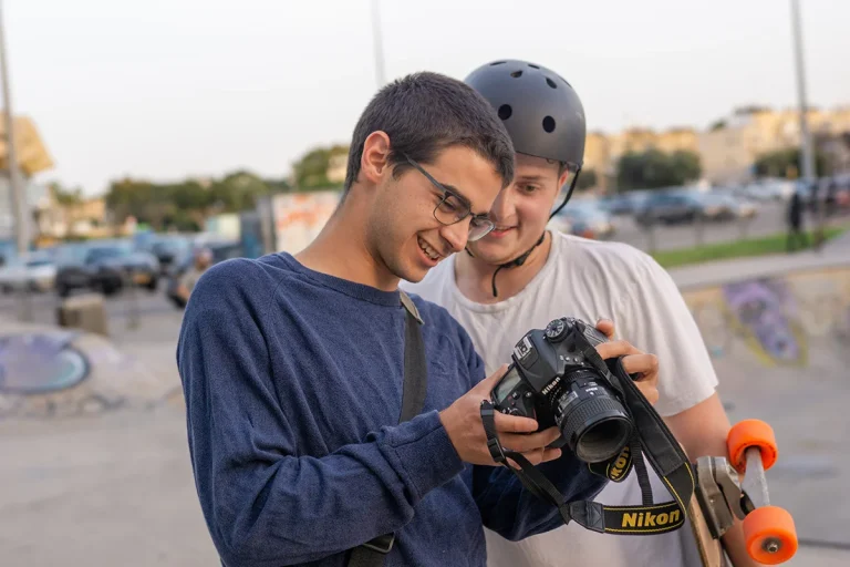 מצלמים בסקייטפארק גלית בתל אביב